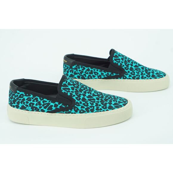 Saint Laurent YSL Womens Venice Low Top Slip On Flat Sneakers SZ 37.5 print $575 - Picture 2 of 11